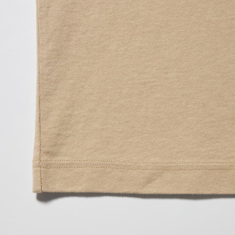 Uniqlo L.A. Eats Ut Oversized Short-sleeve Graphic Katsu Sando メンズ Tシャツ ベージュ | 3567862