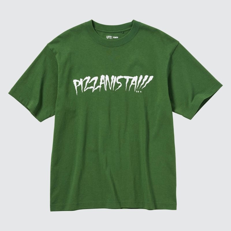 Uniqlo L.A. Eats Ut Oversized Short-sleeve Graphic Pizzanista! メンズ Tシャツ 緑 | 8329486