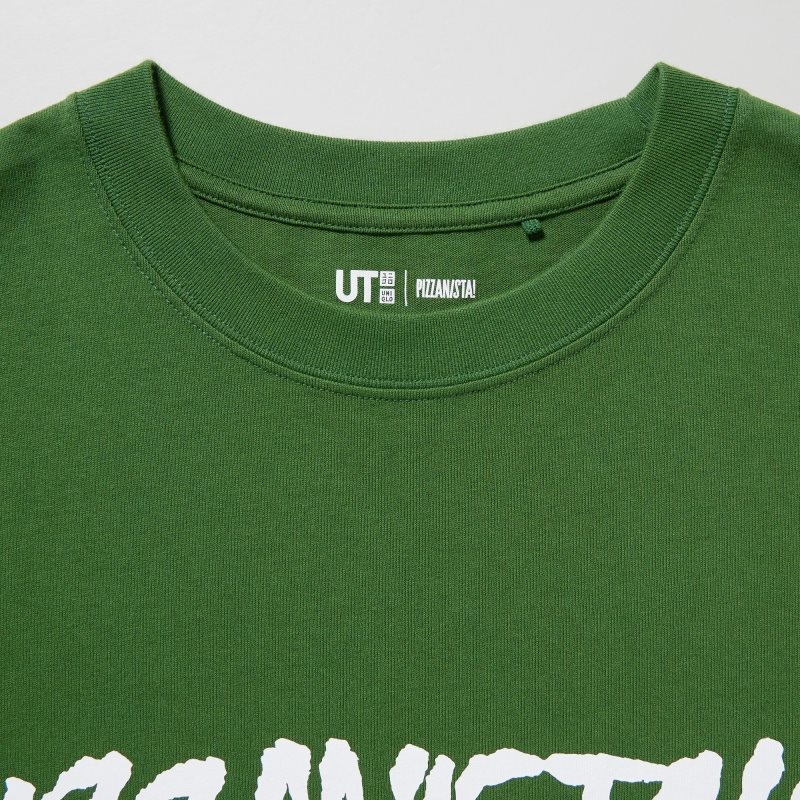 Uniqlo L.A. Eats Ut Oversized Short-sleeve Graphic Pizzanista! メンズ Tシャツ 緑 | 8329486