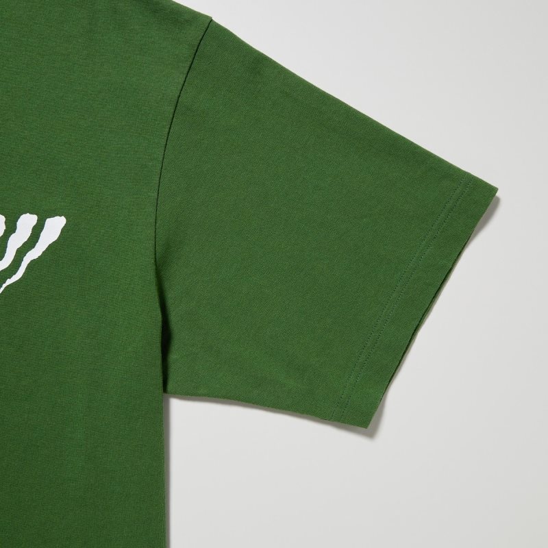 Uniqlo L.A. Eats Ut Oversized Short-sleeve Graphic Pizzanista! メンズ Tシャツ 緑 | 8329486