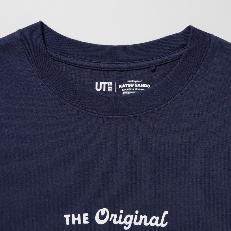 Uniqlo L.A. Eats Ut Oversized Short-sleeve Graphic Katsu Sando メンズ Tシャツ ネイビー | 9424353
