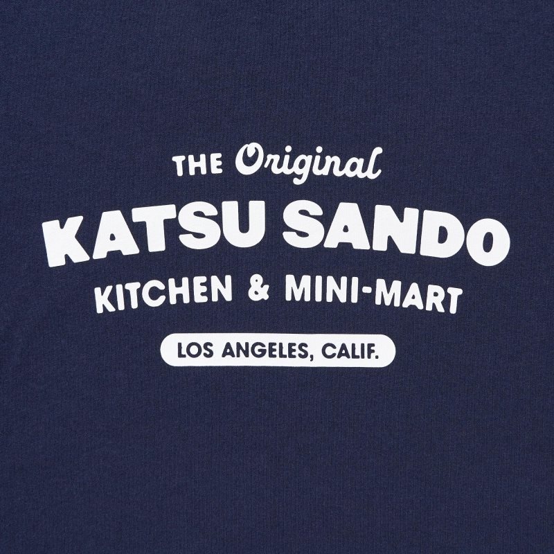 Uniqlo L.A. Eats Ut Oversized Short-sleeve Graphic Katsu Sando メンズ Tシャツ ネイビー | 9424353
