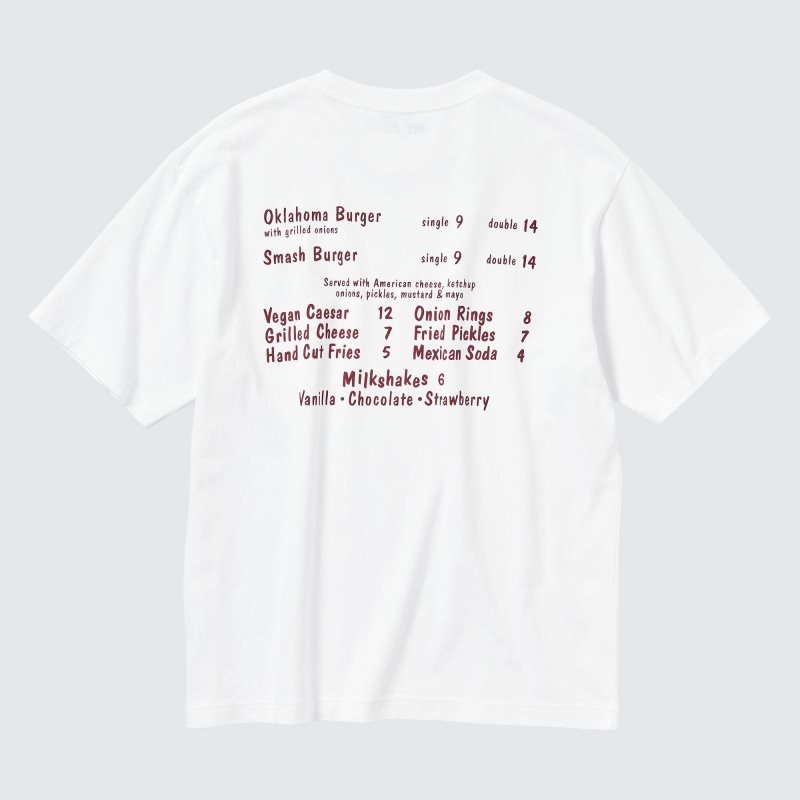 Uniqlo L.A. Eats Ut Oversized Short-sleeve Graphic Burger She Wrote メンズ Tシャツ 白 | 4179607