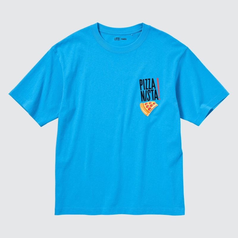 Uniqlo L.A. Eats Ut Oversized Short-sleeve Graphic Pizzanista! メンズ Tシャツ 青 | 9704009