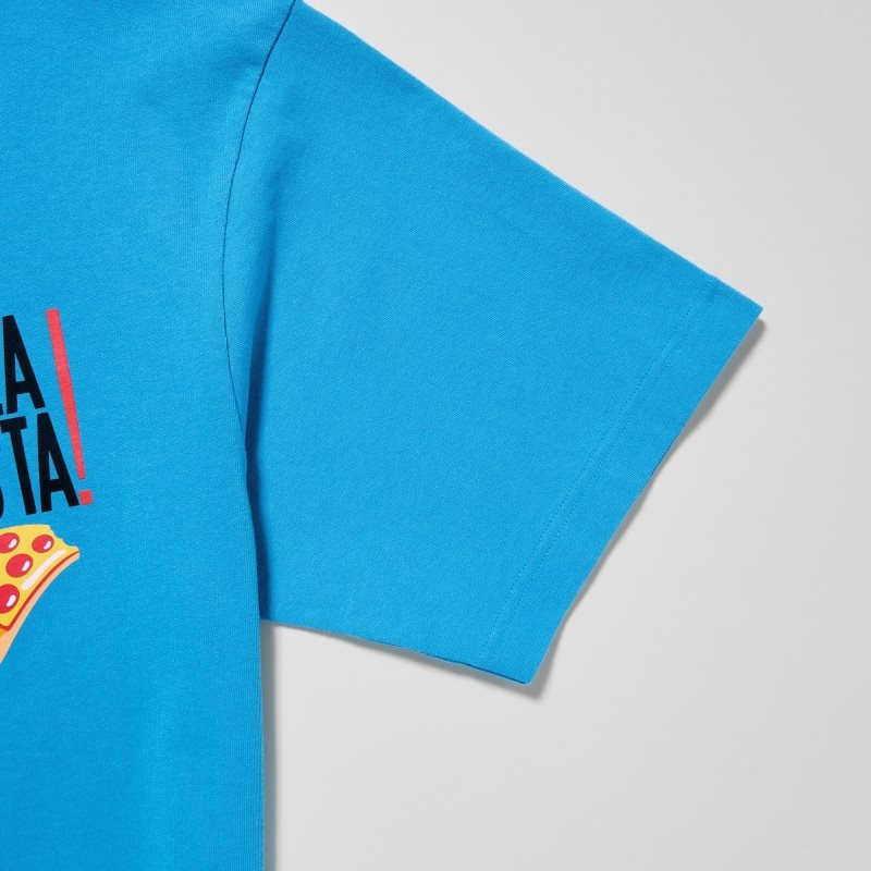 Uniqlo L.A. Eats Ut Oversized Short-sleeve Graphic Pizzanista! メンズ Tシャツ 青 | 9704009