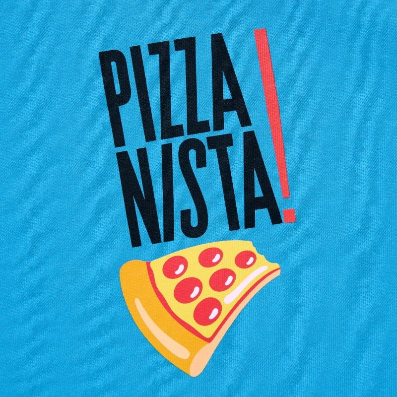 Uniqlo L.A. Eats Ut Oversized Short-sleeve Graphic Pizzanista! メンズ Tシャツ 青 | 9704009