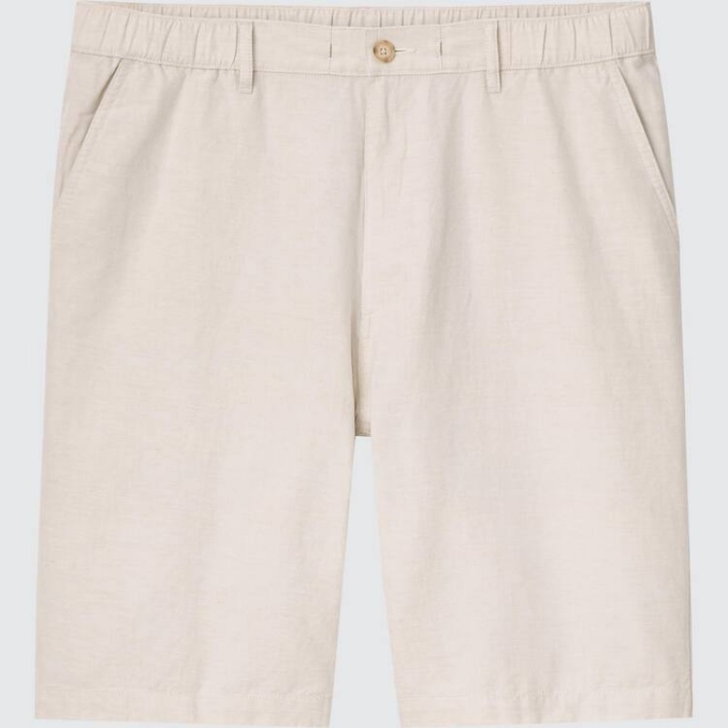 Uniqlo Linen Blend メンズ ショートパンツ ベージュ | 1973843