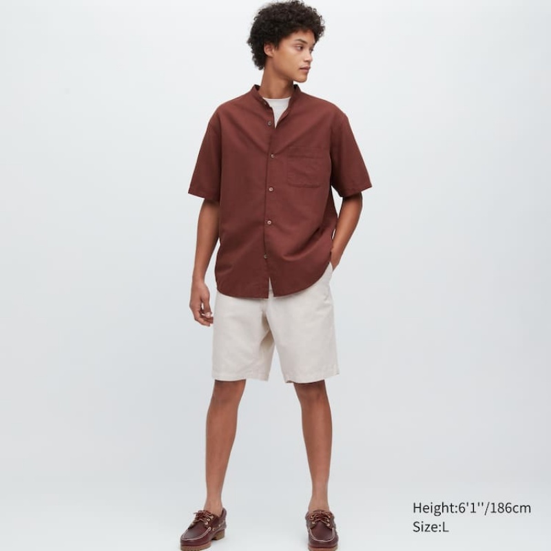 Uniqlo Linen Blend メンズ ショートパンツ ベージュ | 2263538