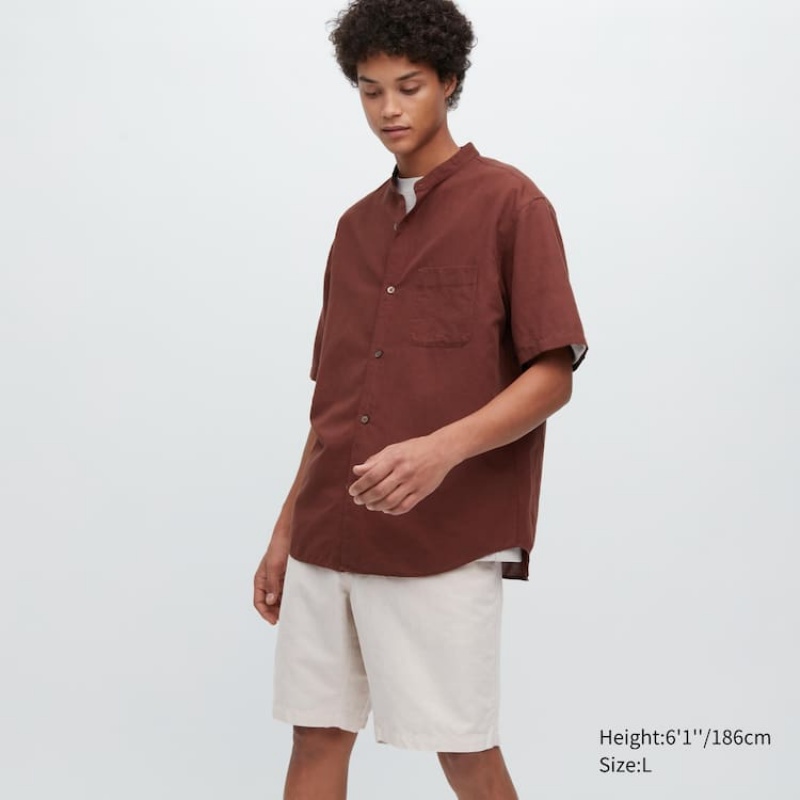 Uniqlo Linen Blend メンズ ショートパンツ ベージュ | 2263538