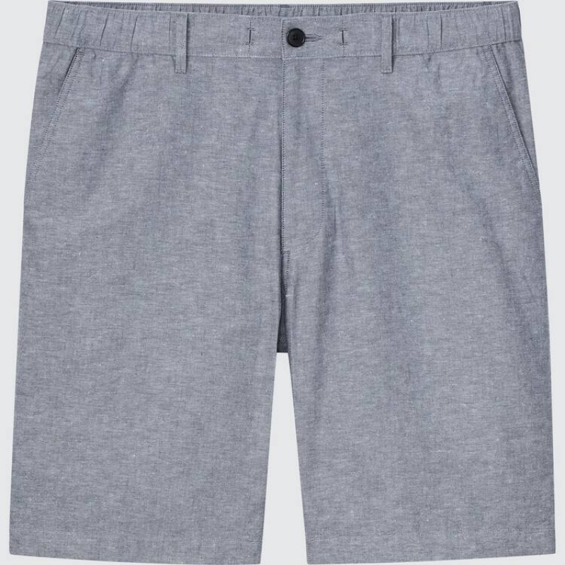 Uniqlo Linen Blend メンズ ショートパンツ グレー | 4974757