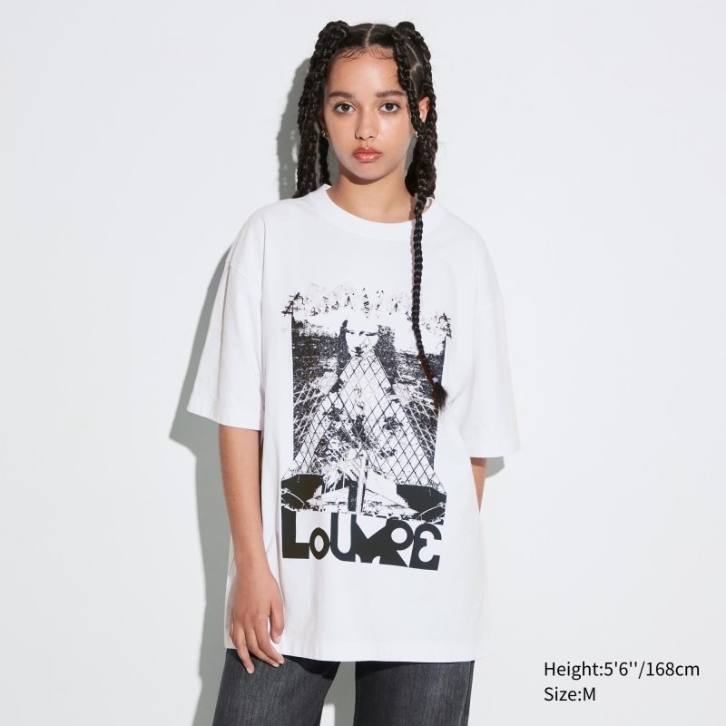 Uniqlo Louvre By M/M Ut Oversized Short-sleeve Graphic メンズ Tシャツ 白 | 6396266