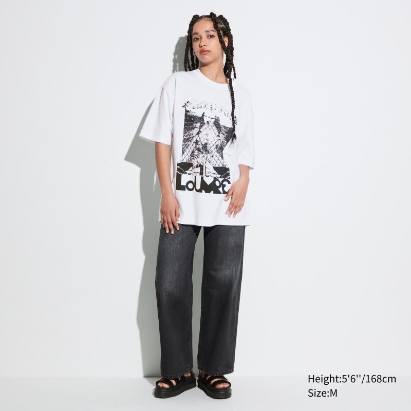 Uniqlo Louvre By M/M Ut Oversized Short-sleeve Graphic メンズ Tシャツ 白 | 6396266