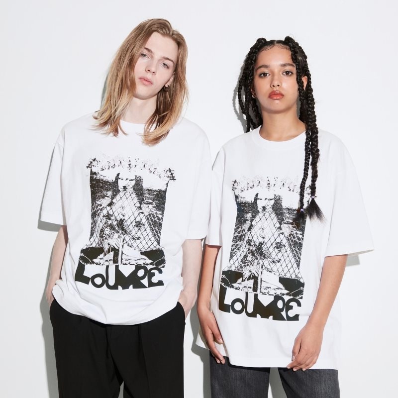 Uniqlo Louvre By M/M Ut Oversized Short-sleeve Graphic メンズ Tシャツ 白 | 6396266
