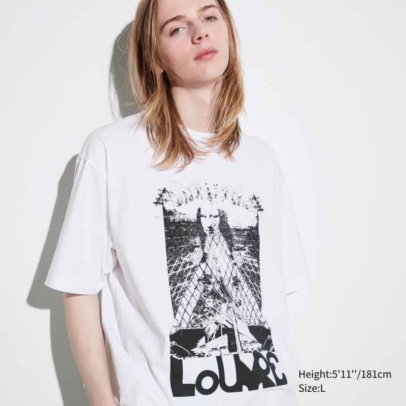 Uniqlo Louvre By M/M Ut Oversized Short-sleeve Graphic メンズ Tシャツ 白 | 6396266