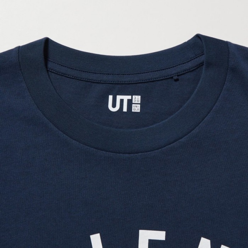 Uniqlo MAGIC FOR ALL FOREVER UT Short-Sleeve レディース Tシャツ ネイビー | 7091833