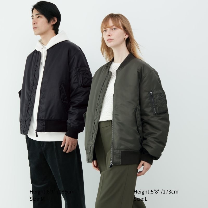 Uniqlo Ma-1 メンズ ジャケット ネイビー | 5531533