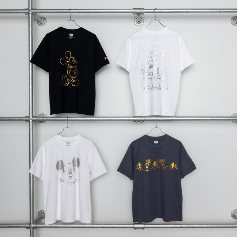 Uniqlo Mickey Shines UT Short-Sleeve レディース Tシャツ 白 | 1853950