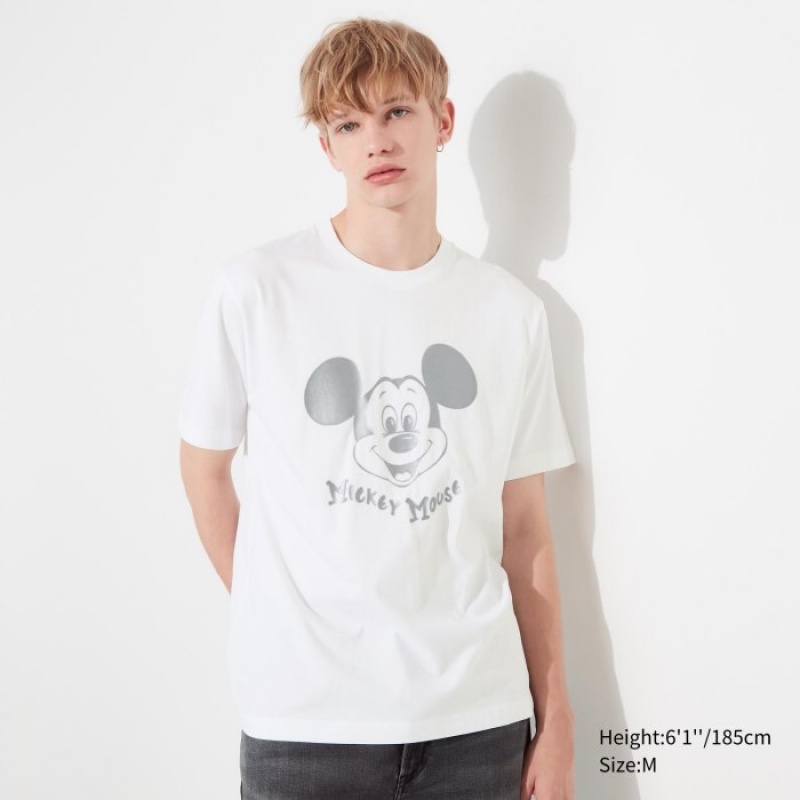 Uniqlo Mickey Shines UT Short-Sleeve レディース Tシャツ 白 | 1853950