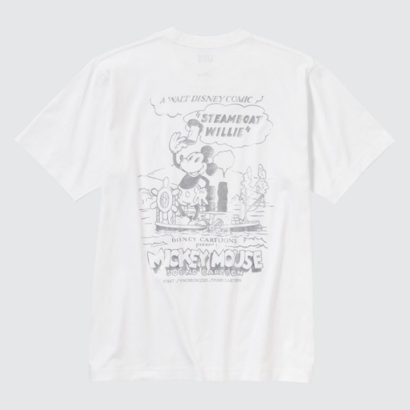 Uniqlo Mickey Shines UT Short-Sleeve レディース Tシャツ 白 | 1414174