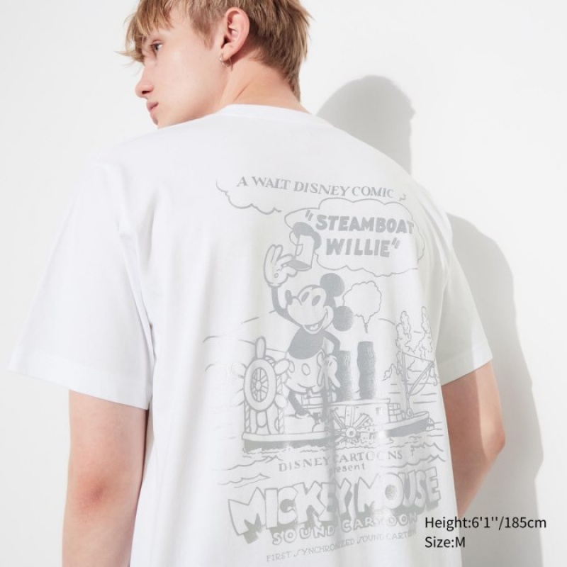 Uniqlo Mickey Shines UT Short-Sleeve レディース Tシャツ 白 | 1414174