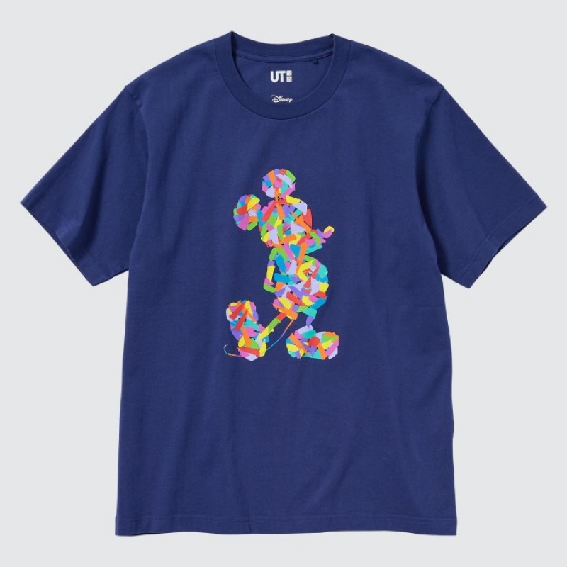 Uniqlo Mickey Stands UT Short-Sleeve レディース Tシャツ 青 | 5193603