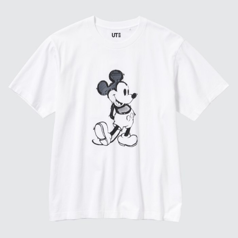 Uniqlo Mickey Stands UT Short Sleeve レディース Tシャツ 白 | 5589249