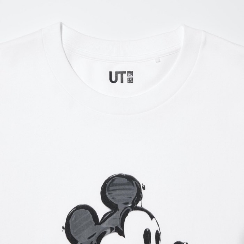 Uniqlo Mickey Stands UT Short Sleeve レディース Tシャツ 白 | 5589249