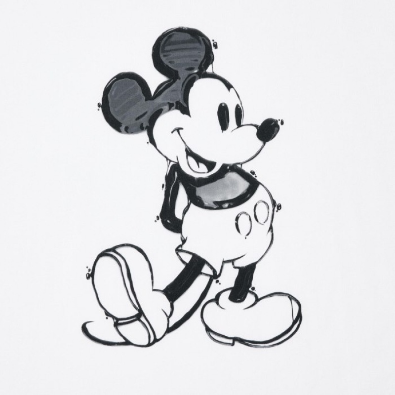 Uniqlo Mickey Stands UT Short Sleeve レディース Tシャツ 白 | 5589249