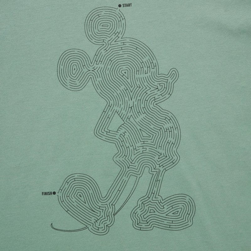 Uniqlo Mickey Stands Ut Short Sleeve Graphic メンズ Tシャツ 緑 | 8757576