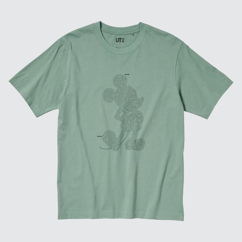 Uniqlo Mickey Stands Ut Short Sleeve Graphic メンズ Tシャツ 緑 | 8757576