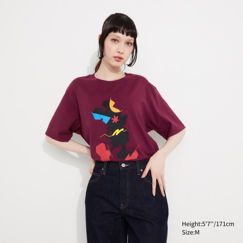 Uniqlo Mickey Stands Ut Short-sleeve Graphic メンズ Tシャツ ボルドー | 3679888