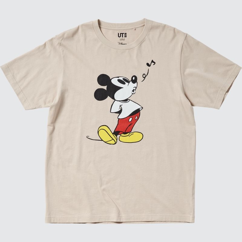Uniqlo Mickey Stands Ut Short-sleeve Graphic メンズ Tシャツ ベージュ | 5968148