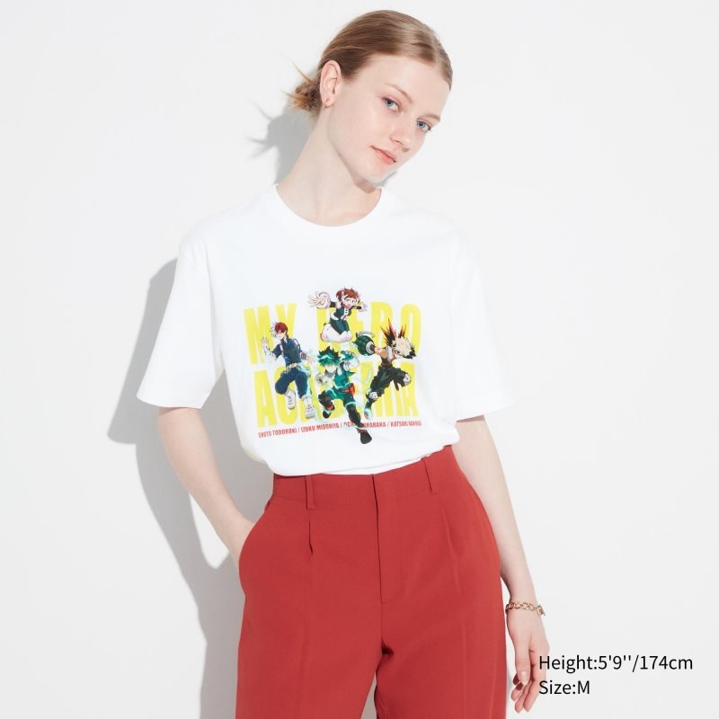 Uniqlo My Hero Academia Ut Short-sleeve Graphic メンズ Tシャツ 白 | 674870