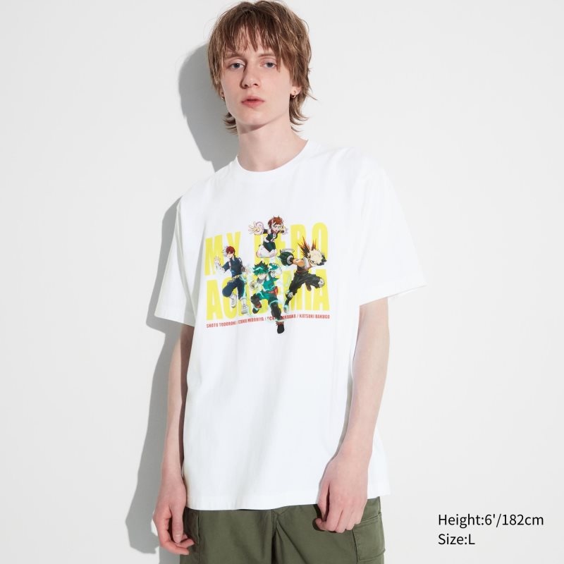 Uniqlo My Hero Academia Ut Short-sleeve Graphic メンズ Tシャツ 白 | 674870