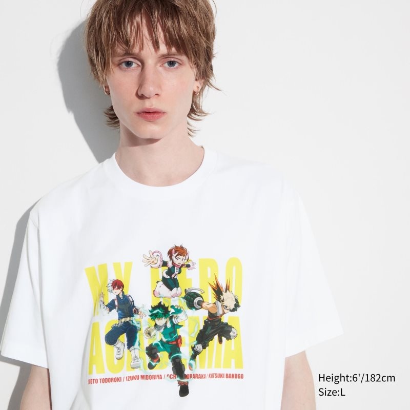 Uniqlo My Hero Academia Ut Short-sleeve Graphic メンズ Tシャツ 白 | 674870