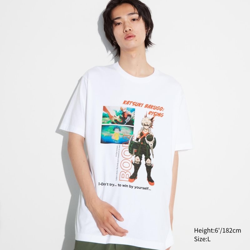 Uniqlo My Hero Academia Ut Short-sleeve Graphic メンズ Tシャツ 白 | 5445032