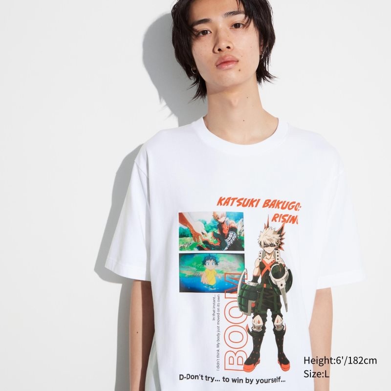 Uniqlo My Hero Academia Ut Short-sleeve Graphic メンズ Tシャツ 白 | 5445032