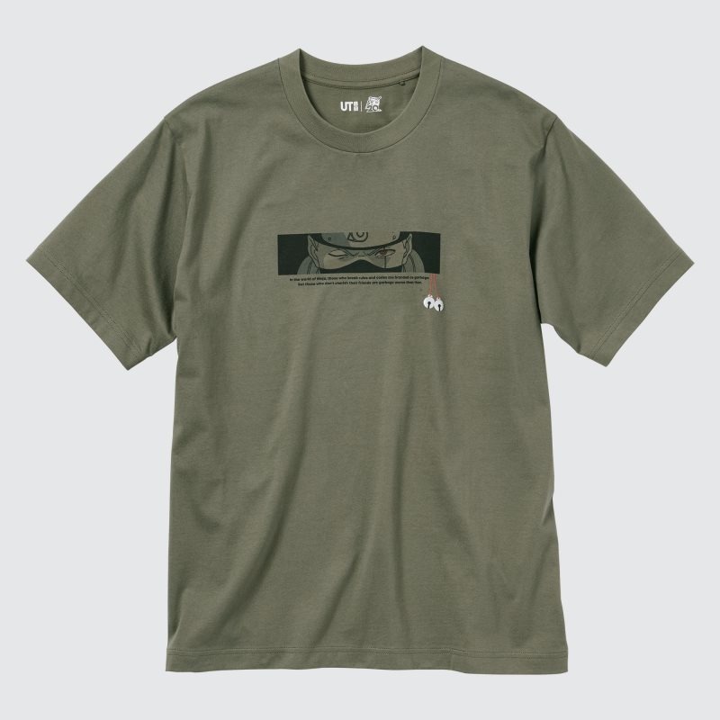 Uniqlo Naruto Ut Short-sleeve Graphic Kakashi Hatake メンズ Tシャツ オリーブ | 8460702