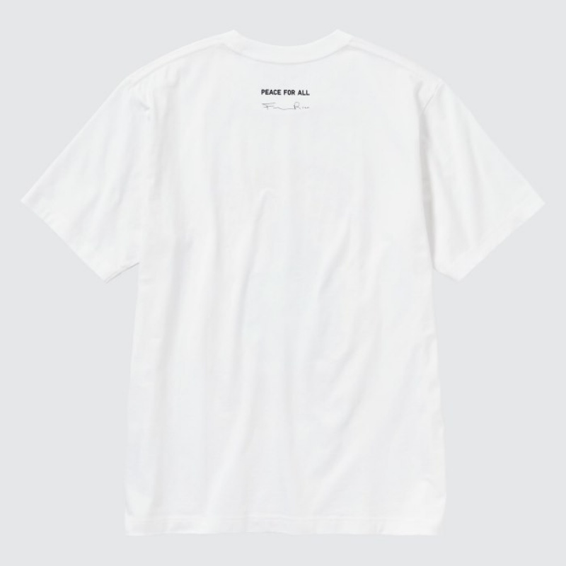 Uniqlo PEACE FOR ALL Short-Sleeve Graphic Francesco Risso レディース Tシャツ 白 | 781835