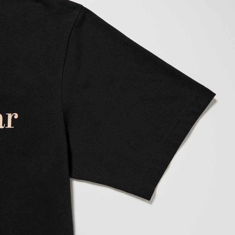 Uniqlo PEACE FOR ALL Short-Sleeve Graphic Adam Scott メンズ Tシャツ 黒 | 2444004