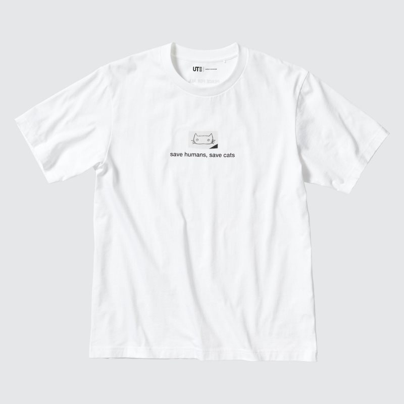 Uniqlo PEACE FOR ALL Short-Sleeve Graphic Haruki Murakami メンズ Tシャツ 白 | 1644765