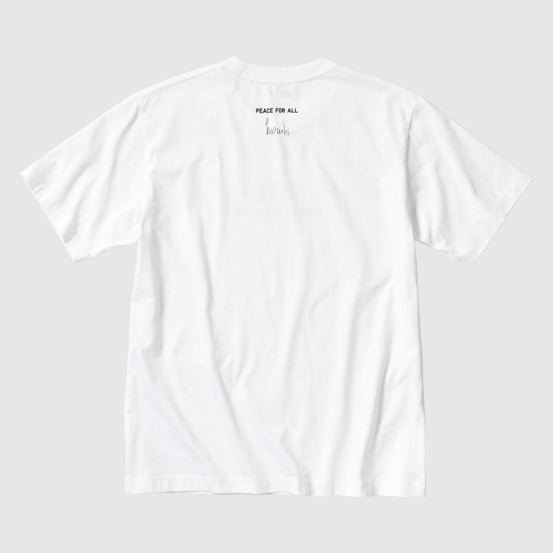 Uniqlo PEACE FOR ALL Short-Sleeve Graphic Haruki Murakami メンズ Tシャツ 白 | 1644765