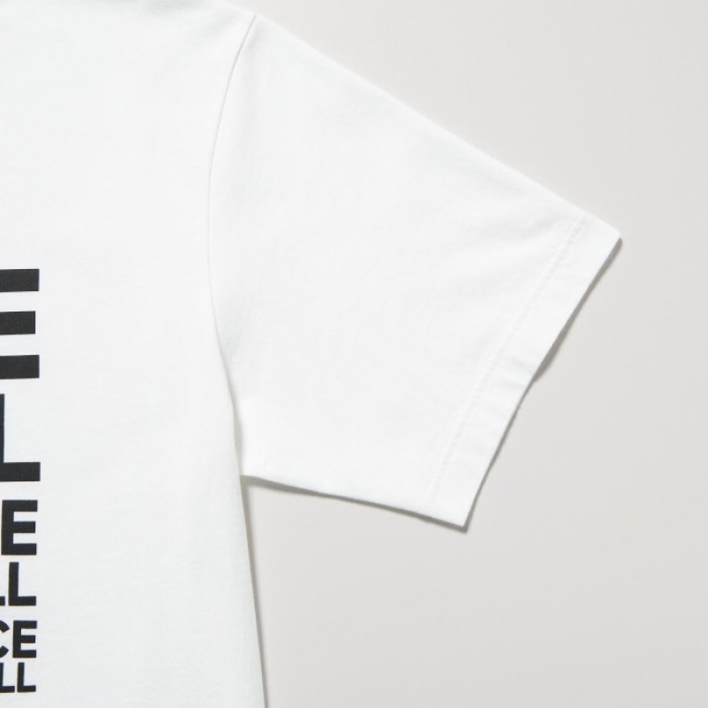 Uniqlo PEACE FOR ALL Short-Sleeve Graphic Kashiwa Sato レディース Tシャツ 白 | 7081175