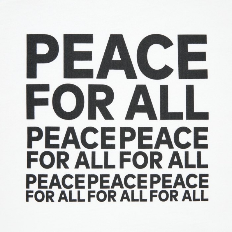 Uniqlo PEACE FOR ALL Short-Sleeve Graphic Kashiwa Sato レディース Tシャツ 白 | 7081175