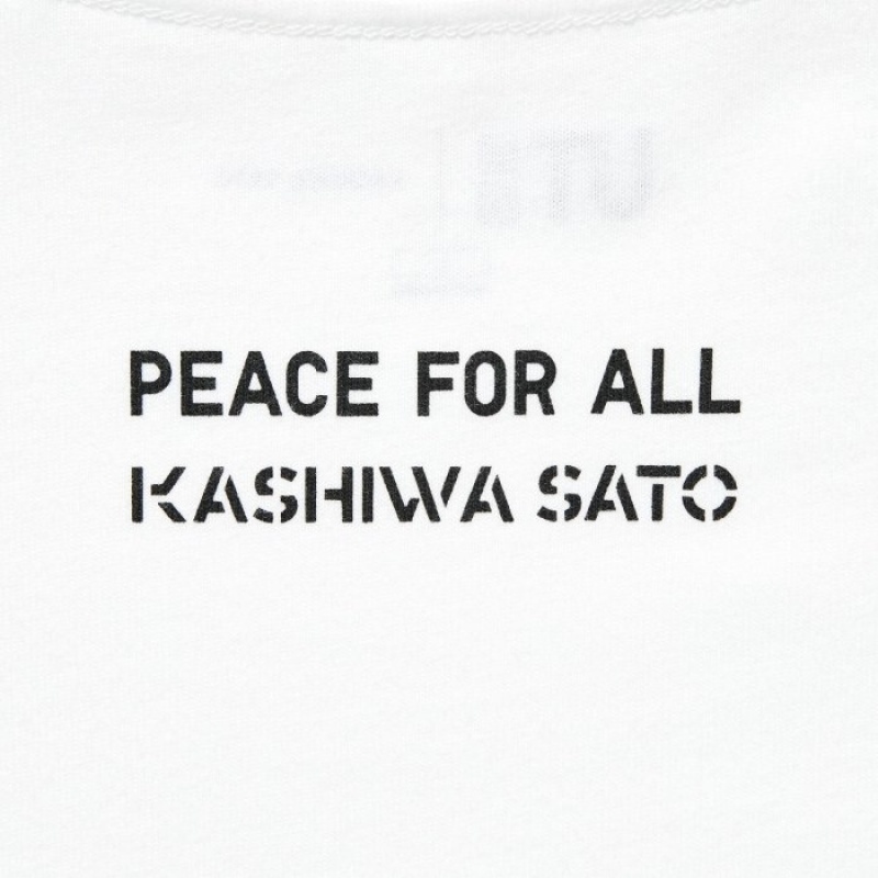 Uniqlo PEACE FOR ALL Short-Sleeve Graphic Kashiwa Sato レディース Tシャツ 白 | 7081175