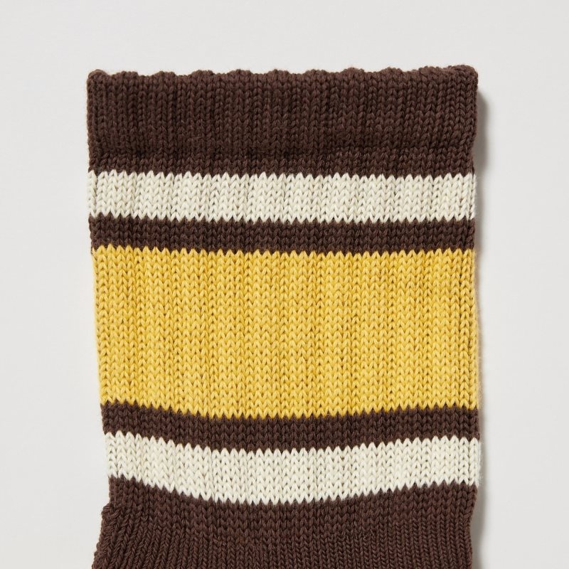 Uniqlo Pattern Lined Half メンズ ソックス ブラウン | 7746137