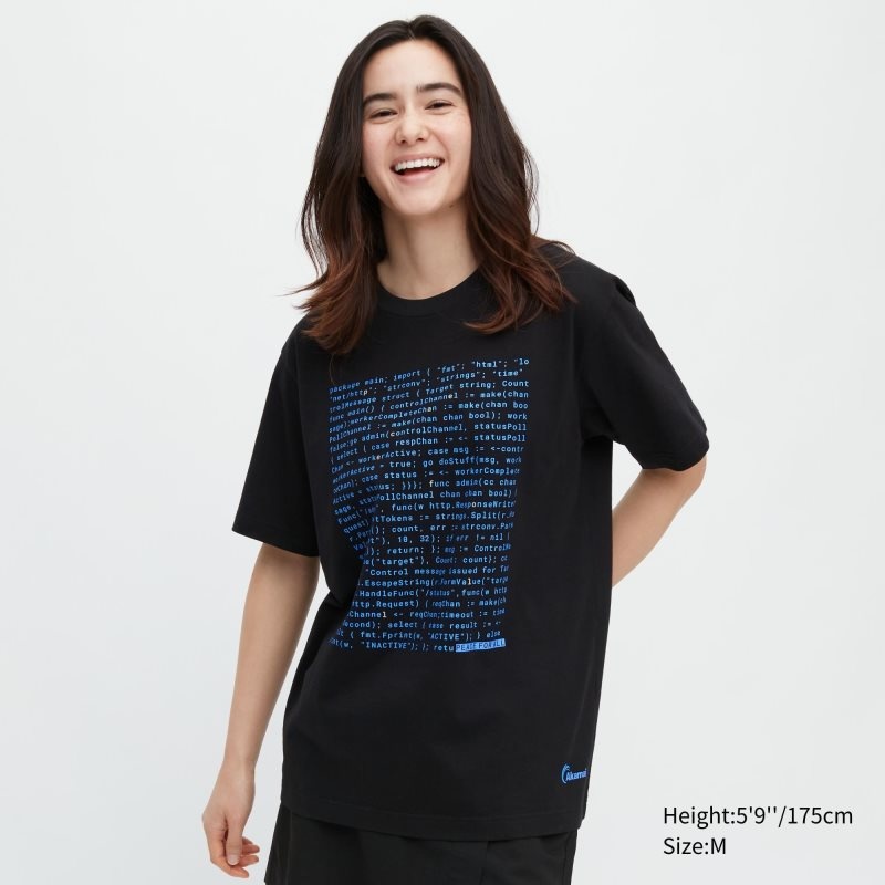 Uniqlo Peace For All Akamai Short-sleeve Graphic メンズ Tシャツ 黒 | 3649700