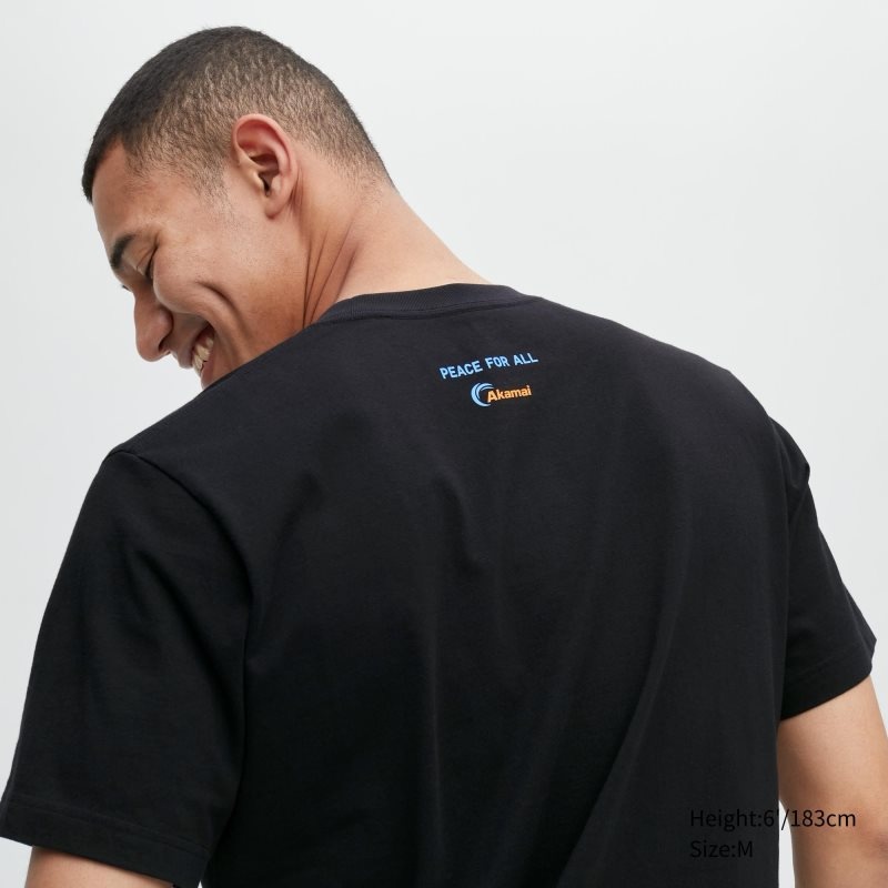 Uniqlo Peace For All Akamai Short-sleeve Graphic メンズ Tシャツ 黒 | 3649700