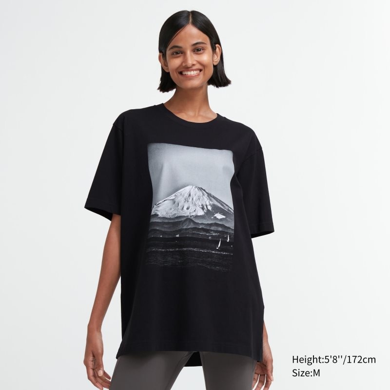 Uniqlo Peace For All Daido Moriyama Short-sleeve Graphic メンズ Tシャツ 黒 | 1051918