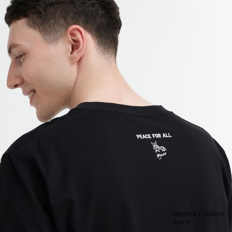 Uniqlo Peace For All Daido Moriyama Short-sleeve Graphic メンズ Tシャツ 黒 | 1051918